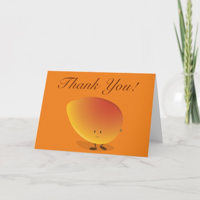 Tarjeta De Agradecimiento El mango sonriente le agradece (Anverso)