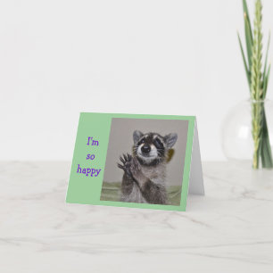 Tarjeta De Agradecimiento El mapache le agradece Notecard