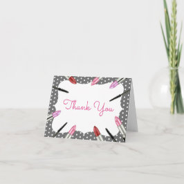 Tarjeta De Agradecimiento El maquillaje temático le agradece observar