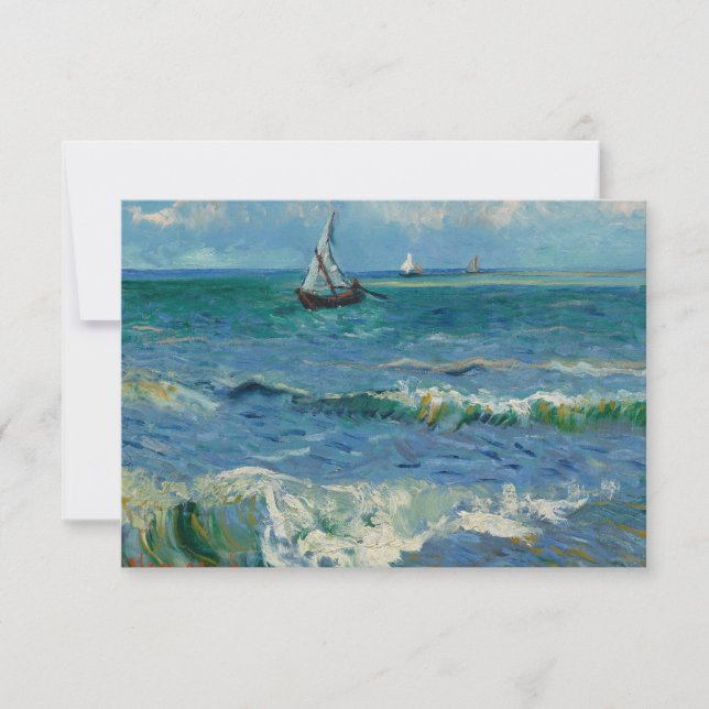 Tarjeta De Agradecimiento El mar en Les Saintes Maries de la Mer | Van Gogh (Anverso)
