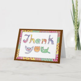 Tarjeta De Agradecimiento El maullido del gato Gracias