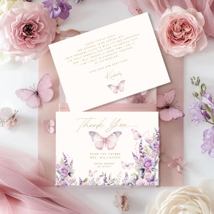 Tarjeta De Agradecimiento Él Me Hace Tener Mariposas en el Estómago Despedid