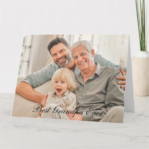Tarjeta De Agradecimiento El mejor abuelo, papá, papá, papá.