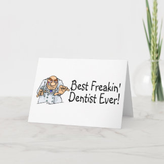 Tarjeta De Agradecimiento El mejor dentista siempre 2 de Freakin