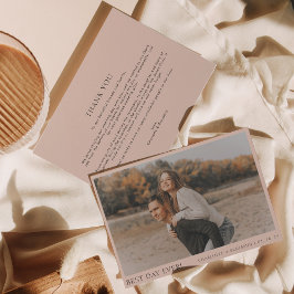 Tarjeta De Agradecimiento El mejor día del Boda en la historia del Boho Beig