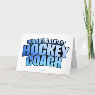 Tarjeta De Agradecimiento El mejor entrenador de hockey del mundo