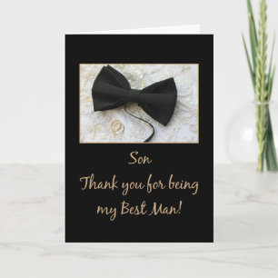 Tarjeta De Agradecimiento el mejor    hombre del hijo le agradece