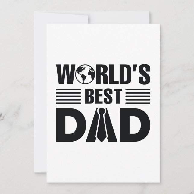Tarjeta De Agradecimiento El mejor papá del mundo (Anverso)