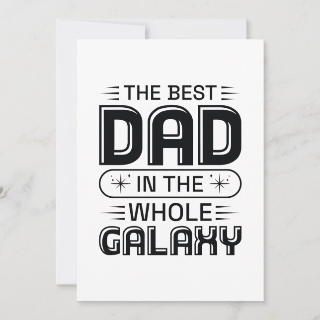 Tarjeta De Agradecimiento El Mejor Papá En Toda La Galaxia (Anverso)