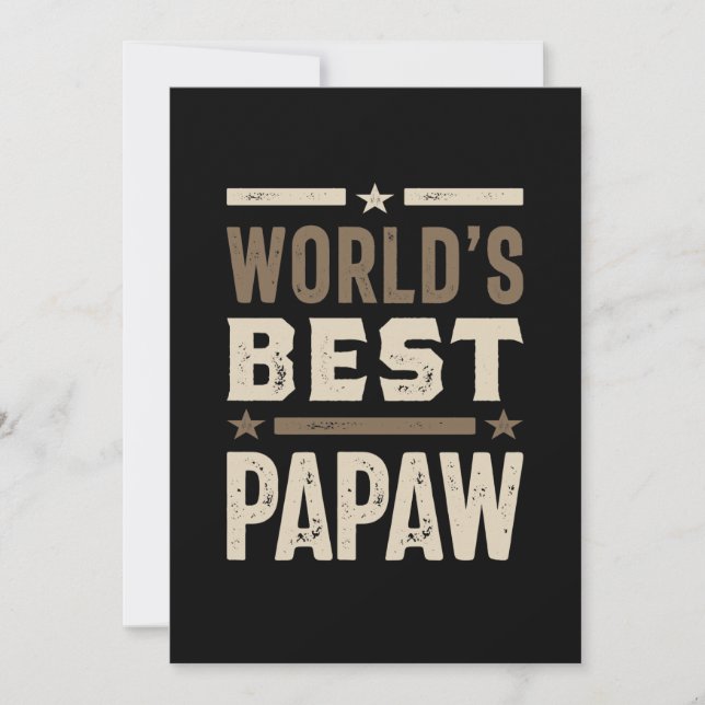Tarjeta De Agradecimiento El mejor regalo de abuelo de Papaw del mundo mascu (Anverso)