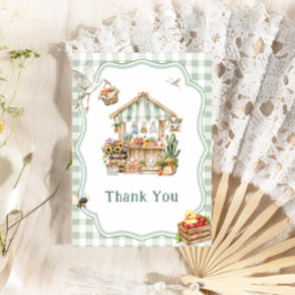 Tarjeta De Agradecimiento El mercado de los agricultores de Boho Baby Shower