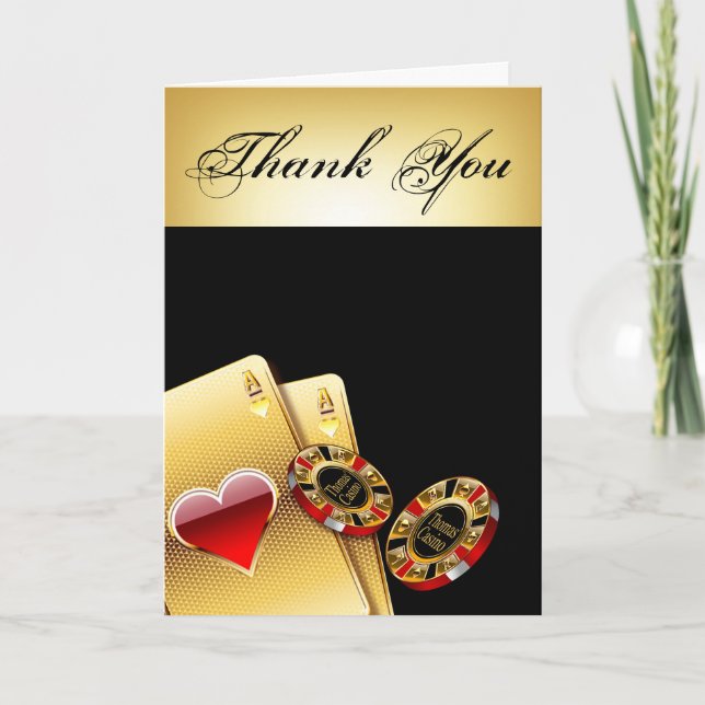 Tarjeta De Agradecimiento El microprocesador del casino le agradece PIDE que (Anverso)