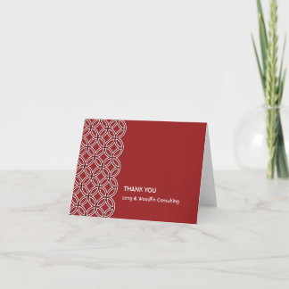 Tarjeta De Agradecimiento El modelo blanco rojo del círculo de Deco le