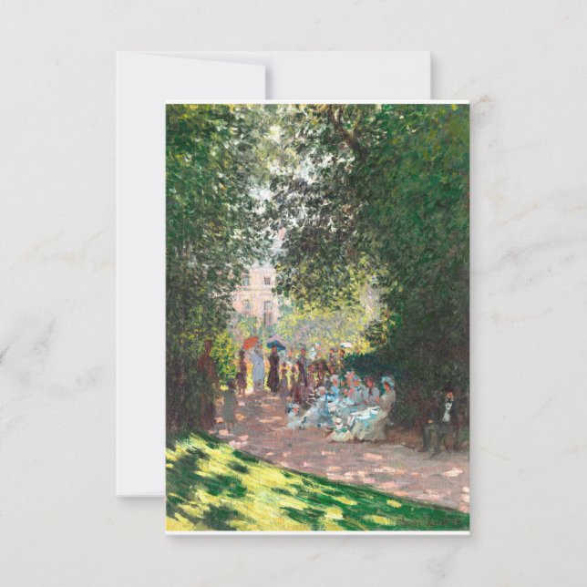 Tarjeta De Agradecimiento El Monseau del Parque por Claude Monet (Anverso)