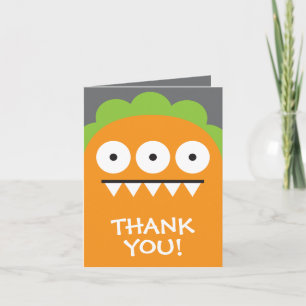 Tarjeta De Agradecimiento El monstruo anaranjado le agradece