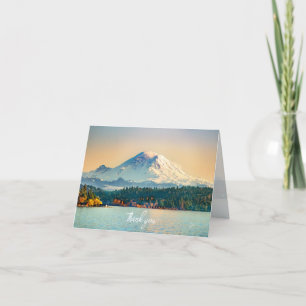 Tarjeta De Agradecimiento El Monte Rainier Lake Washington en toda ocasión e