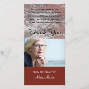 Tarjeta De Agradecimiento El monumento de la condolencia de la foto le