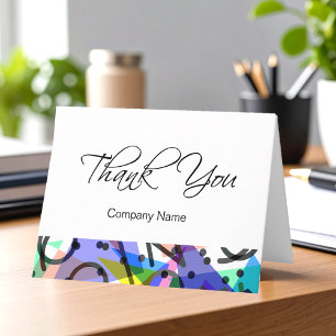 Tarjeta De Agradecimiento El negocio abstracto moderno le agradece las