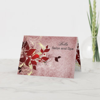 Tarjeta De Agradecimiento el negocio rojo elegante del flourish le agradece