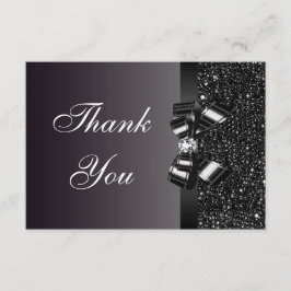 Tarjeta De Agradecimiento El negro imprimió el arco de las lentejuelas y el