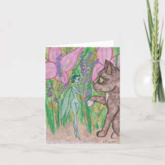 Tarjeta De Agradecimiento el nuevo pensamiento loco de kitten sobre ti