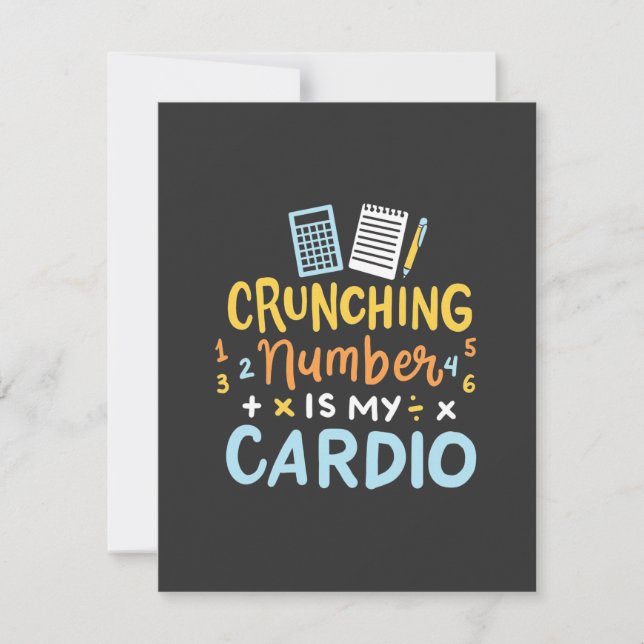 Tarjeta De Agradecimiento El número de conteo es mi cardio (Anverso)