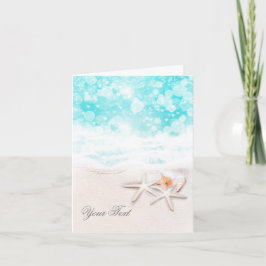 Tarjeta De Agradecimiento El océano azul de Sandy de las estrellas de mar