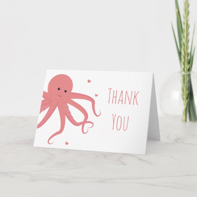 Tarjeta De Agradecimiento El octopus agudo (Anverso)