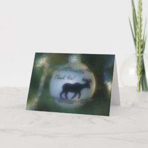 Tarjeta De Agradecimiento El ornamento escarchado de los alces le agradece