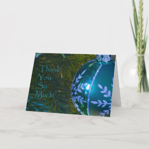 Tarjeta De Agradecimiento El ornamento verde le agradece cardar