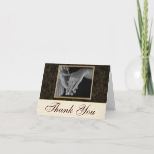 Tarjeta De Agradecimiento El oro floral le agradece cardar