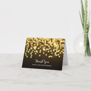 Tarjeta De Agradecimiento El oro y la boda de diamantes negros le agradecen