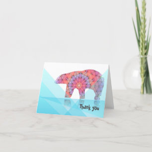 Tarjeta De Agradecimiento El oso polar le agradece observar