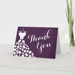 Tarjeta De Agradecimiento El otoño deja el vestido Boda gracias