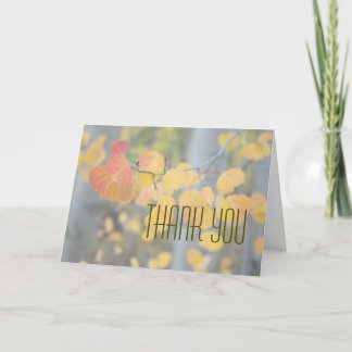 Tarjeta De Agradecimiento El otoño le agradece por su saludo del negocio