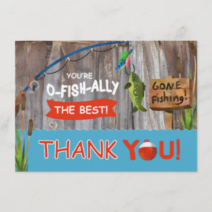 Tarjeta De Agradecimiento El Outdoorsman de la pesca temático le agradece