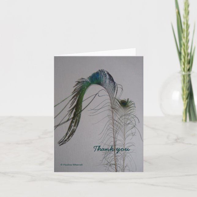 Tarjeta De Agradecimiento El © P Wherrell le agradece notecard de la pluma (Anverso)