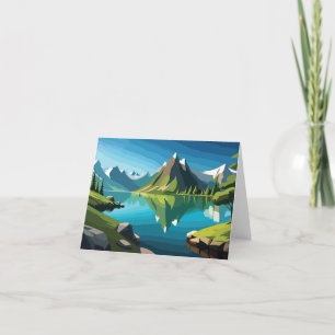 Tarjeta De Agradecimiento El paisaje majestuoso de las montañas