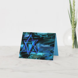 Tarjeta De Agradecimiento El palo de la barra de la ESTRELLA de la ACUARELA