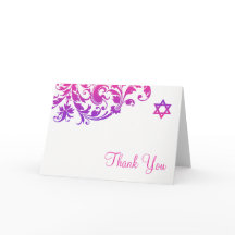 El palo rosado púrpura elegante Mitzvah del