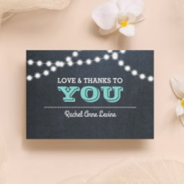 Tarjeta De Agradecimiento El palo verde azulado Mitzvah de las luces de la
