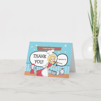 Tarjeta De Agradecimiento El panadero le agradece cardar