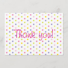 Tarjeta De Agradecimiento El pastel asperja el lunar Baby Shower le agradece