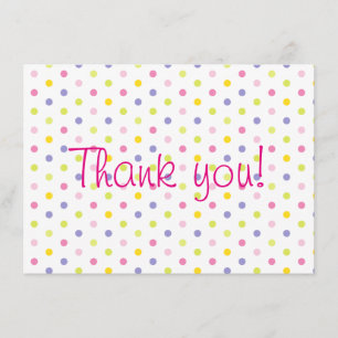 Tarjeta De Agradecimiento El pastel asperja el lunar Baby Shower le agradece