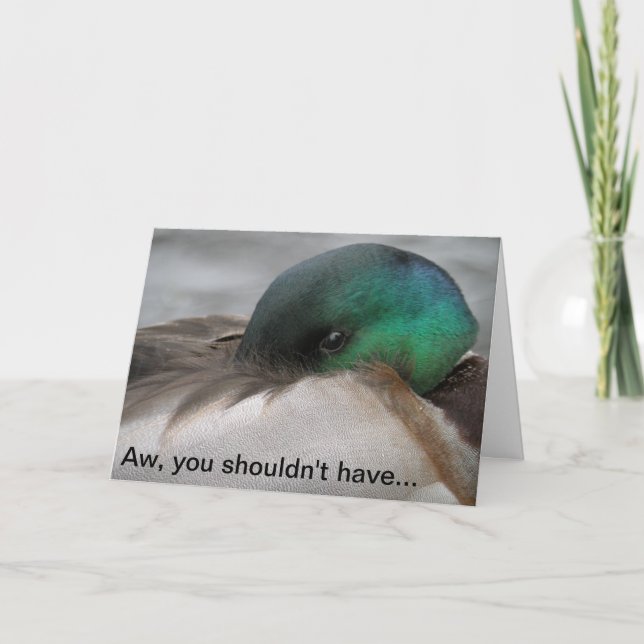 Tarjeta De Agradecimiento El pato silvestre Drake le agradece (Anverso)