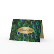 el pavo real elegante del oro le agradece