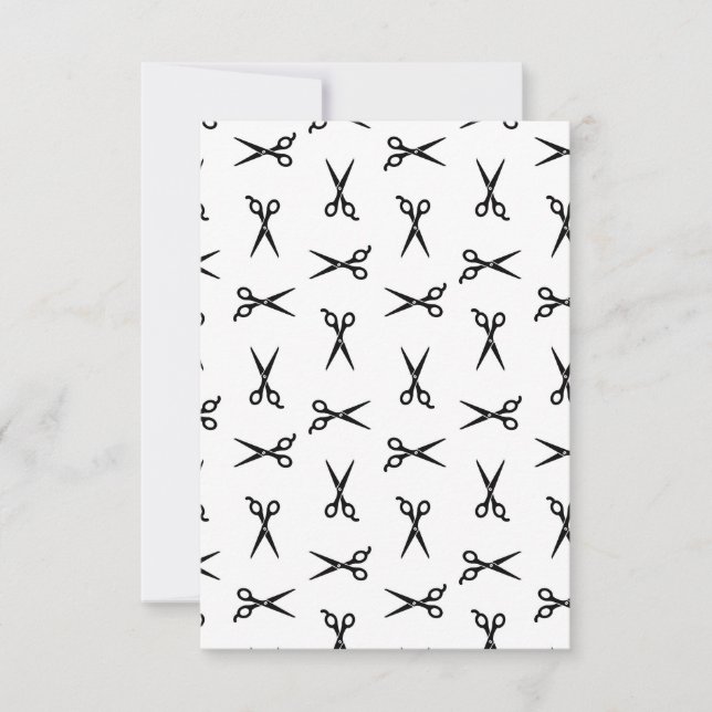 Tarjeta De Agradecimiento El pelo retro del salón Scissors arte del (Anverso)