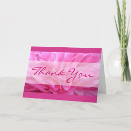 Tarjeta De Agradecimiento El Peony rosado le agradece cardar
