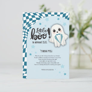 Tarjeta De Agradecimiento El pequeño fantasma azul casi se debe a Baby Showe