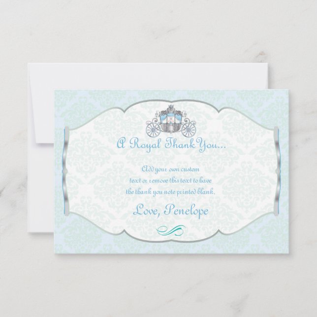 Tarjeta De Agradecimiento El pequeño príncipe, estilo del Victorian le (Anverso)